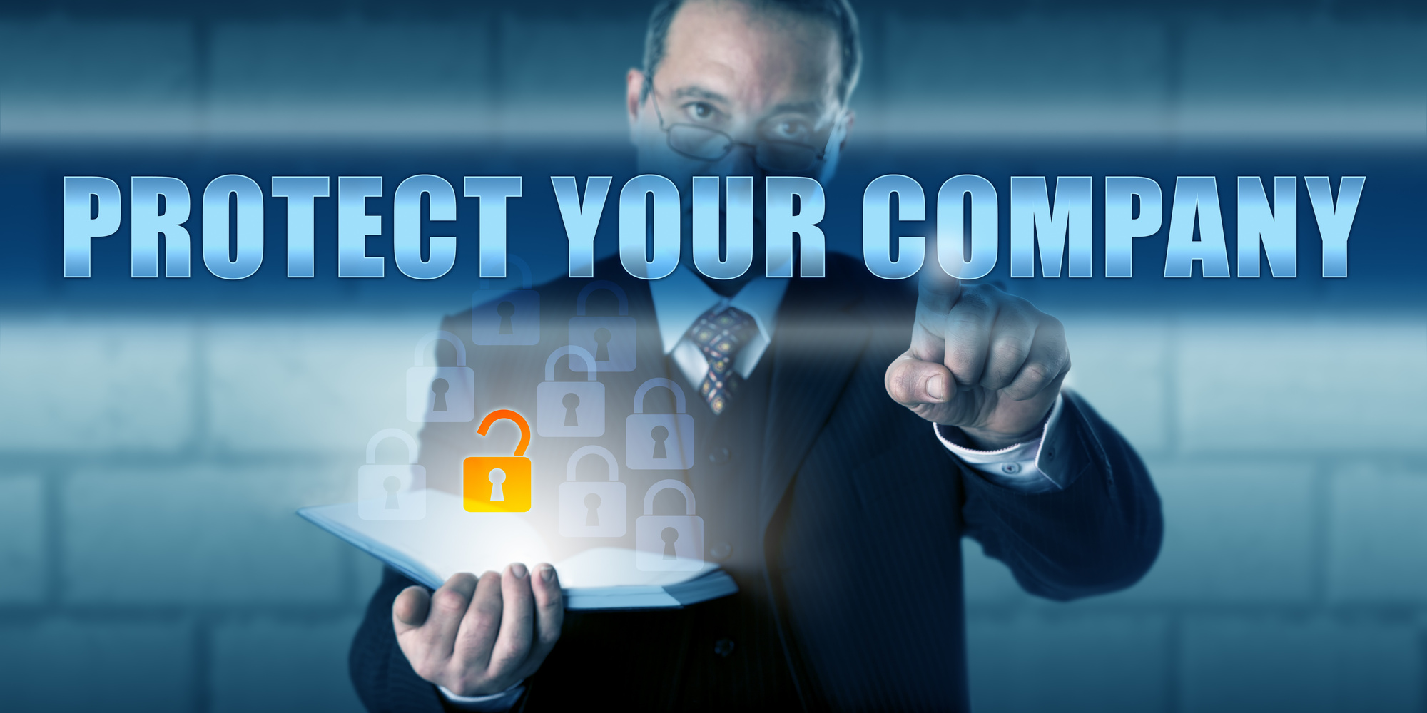Security Advisor Touching PROTECT YOUR COMPANY