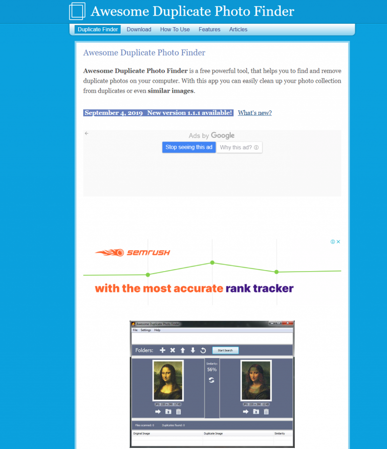 awesome duplicate photo finder free download