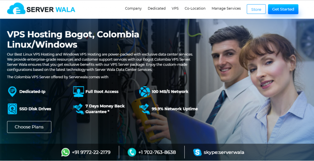 Serverwalas Colombia VPS Plans
